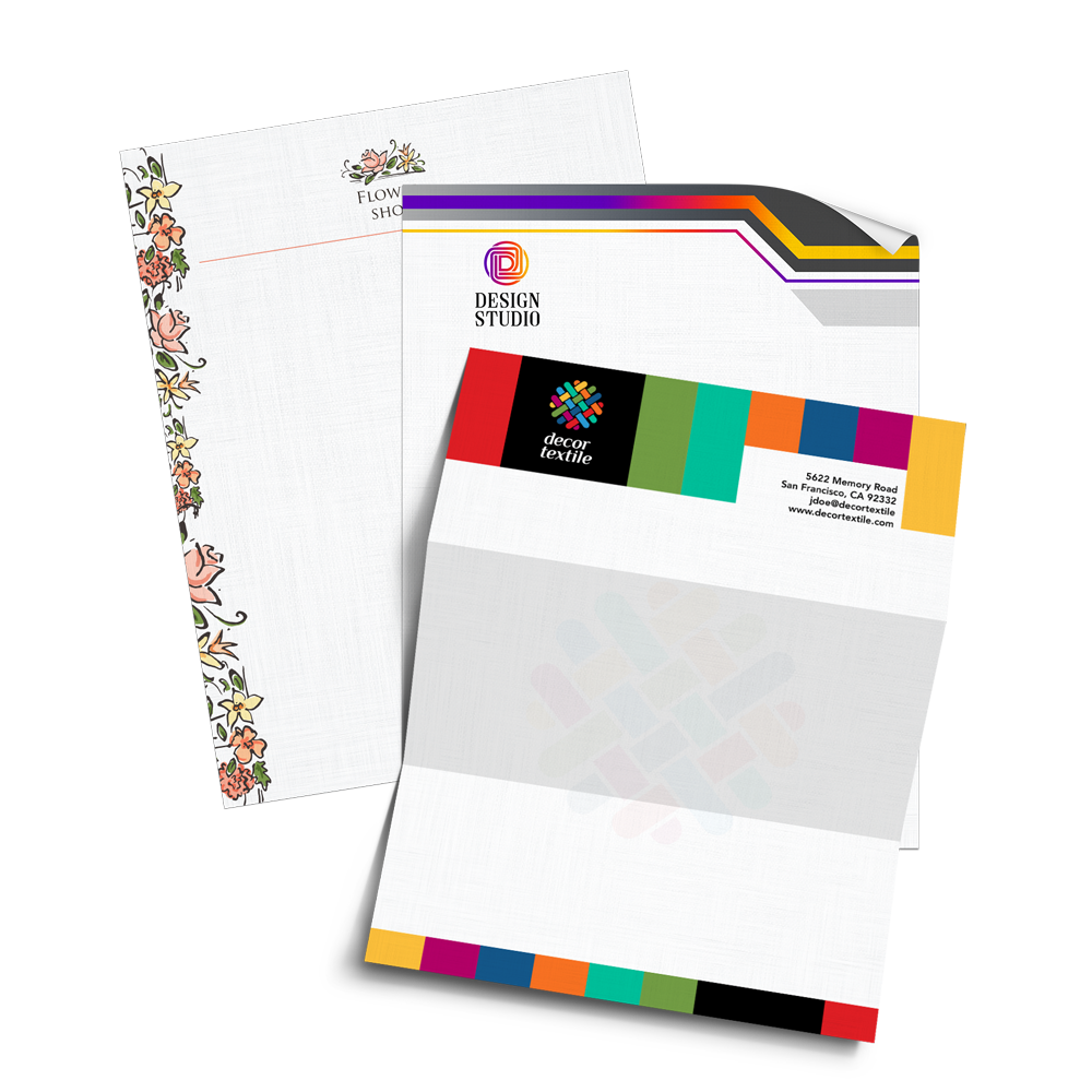 Single sided letterhead